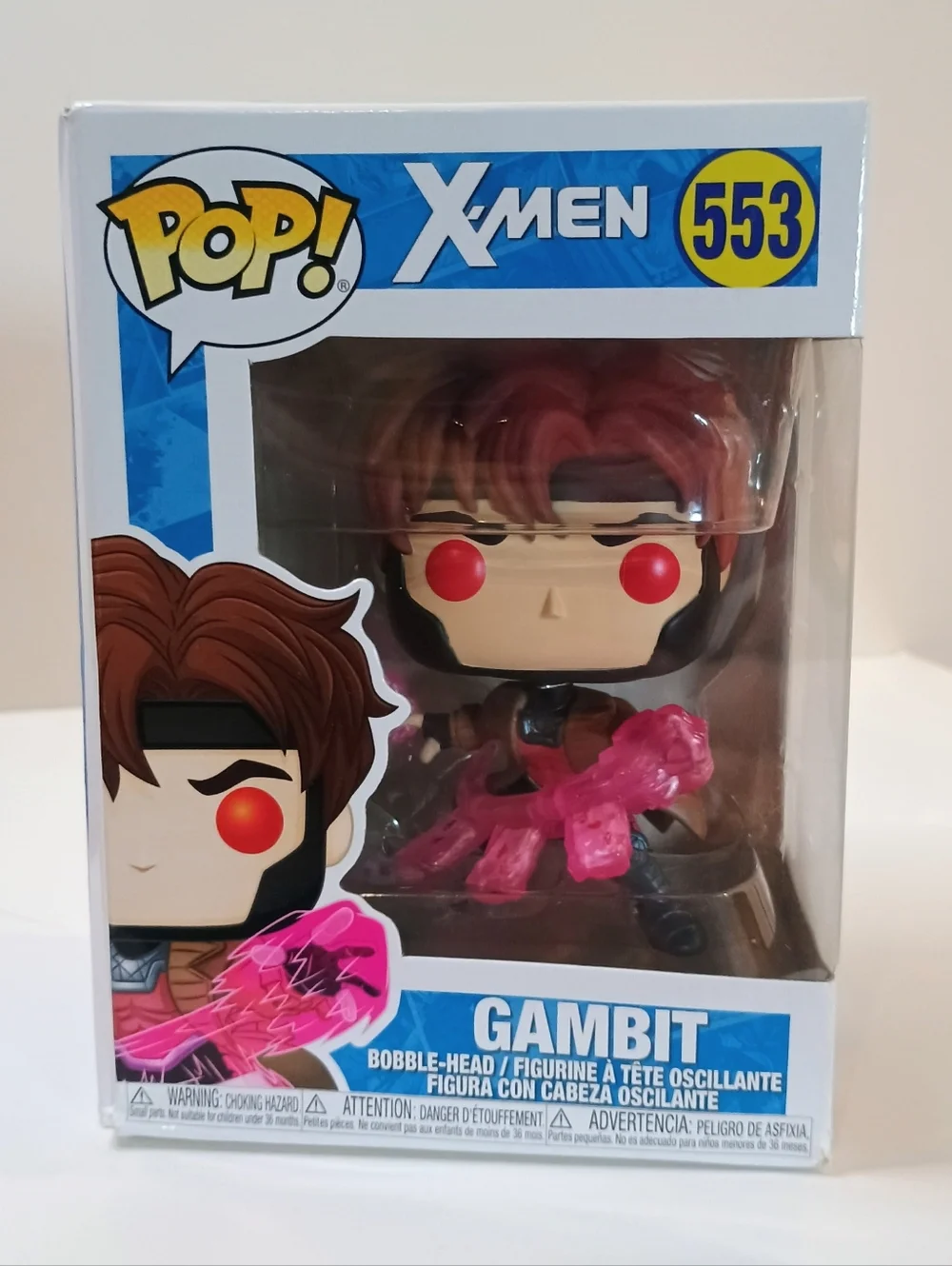 Funko Pop! Marvel Gambit Vinyl Figure with Pink Energy Effect - Picture 1 of 6